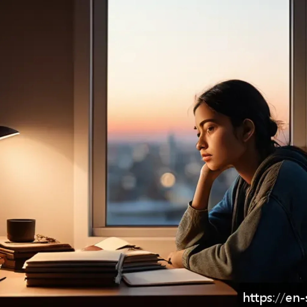 소피루비 인기 에피소드 순위 - A cinematic scene depicting a young woman in casual modern clothing sitting alone in a cozy, softly ...